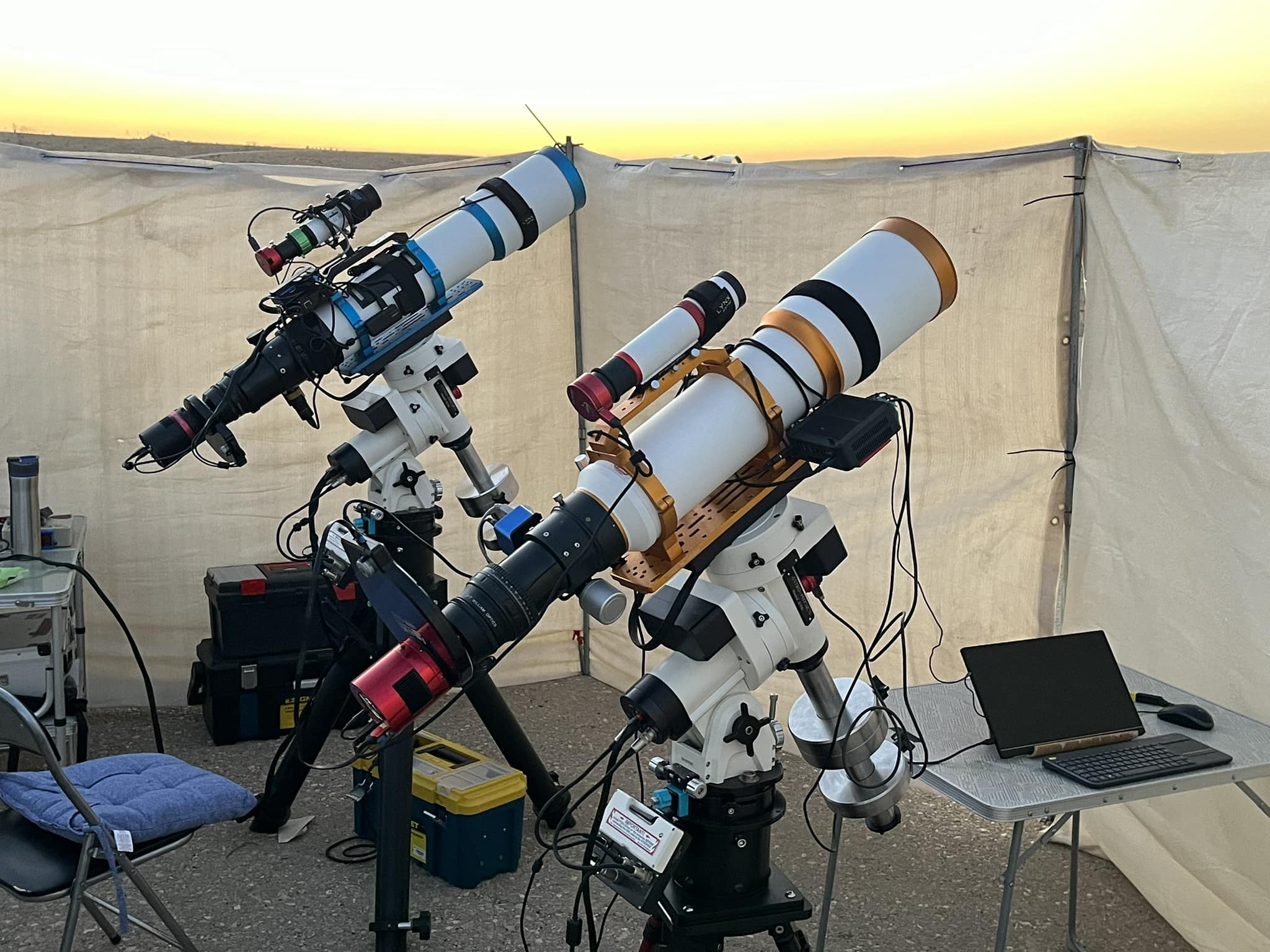 Two William Optics FLT 132 Astrophotography Rigs Side by Side