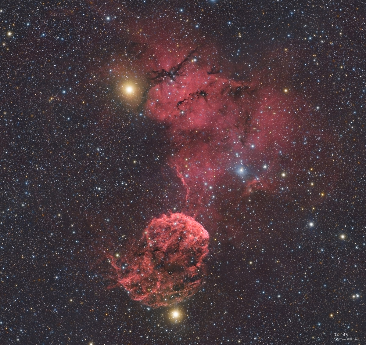 Jellyfish Nebula (IC 443) Supernova Remnant - Deep Sky Astrophotography
