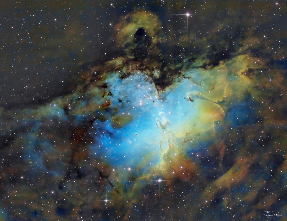 Eagle Nebula (M16) Hubble Palette - Deep Sky Astrophotography