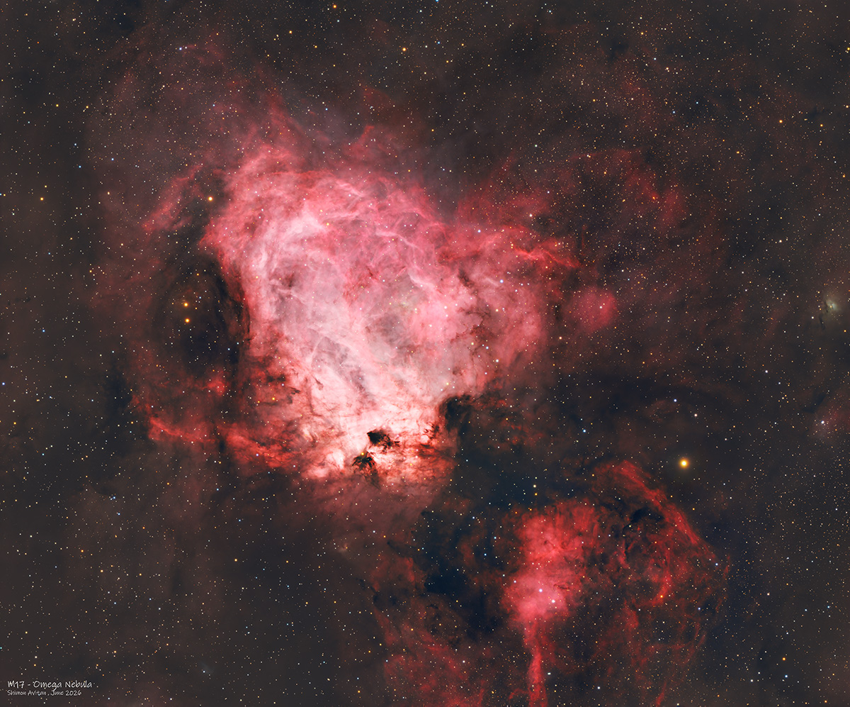 Omega Nebula (M17) imaged with FLT 132 - Deep Sky Astrophotography