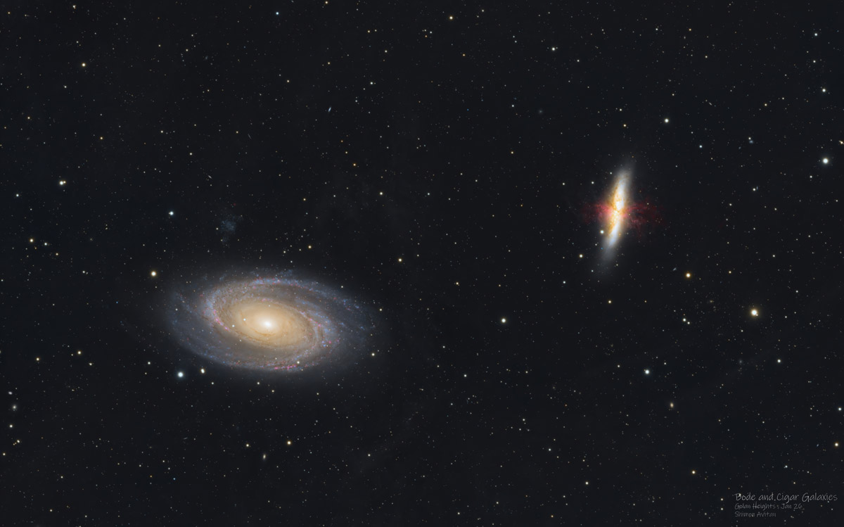 Bode's Galaxy (M81) and Cigar Galaxy (M82) - Deep Sky Astrophotography