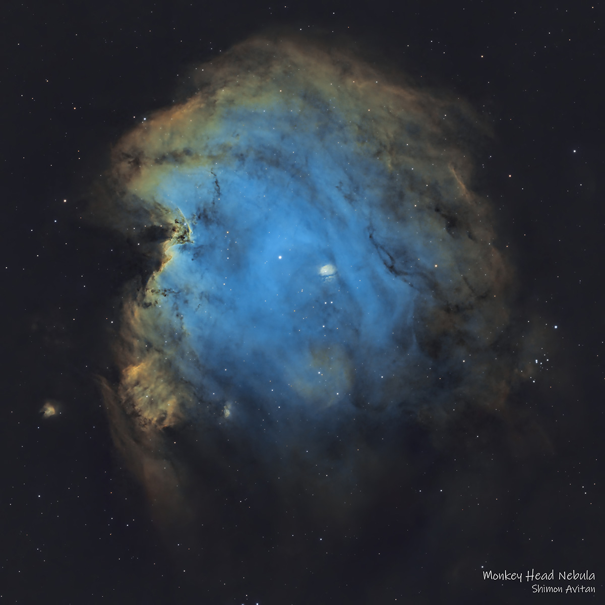 Monkey Head Nebula (NGC 2174) in Hubble Palette - Deep Sky Astrophotography
