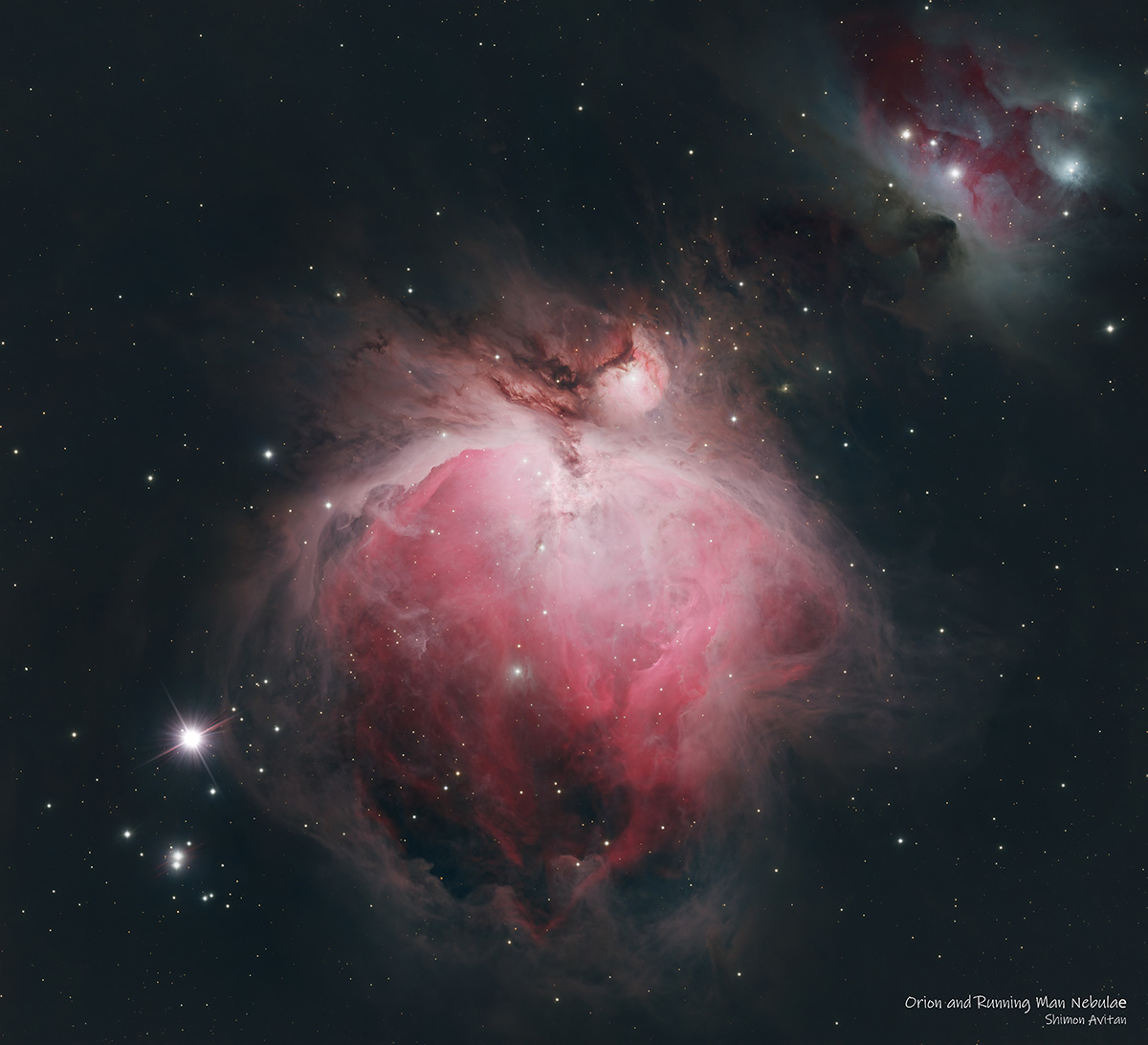 Orion Nebula (M42) and Running Man (NGC 1977) - Deep Sky Astrophotography