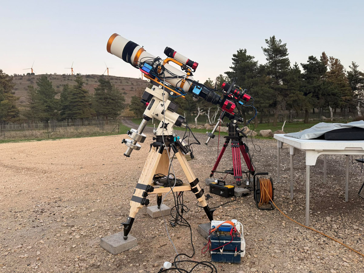 Astrophotography Field Setup under Dark Skies in Golan Heights